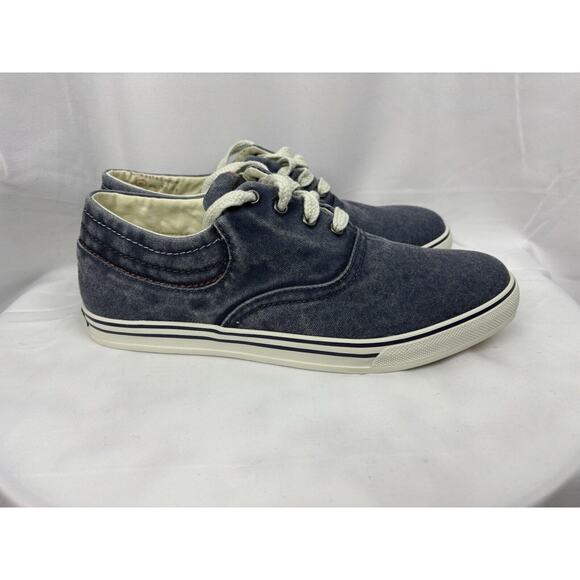 LL Bean Sunwashed Canvas Sneakers • NEW (no box) • Blue and White Women's 9 - Picture 8 of 11